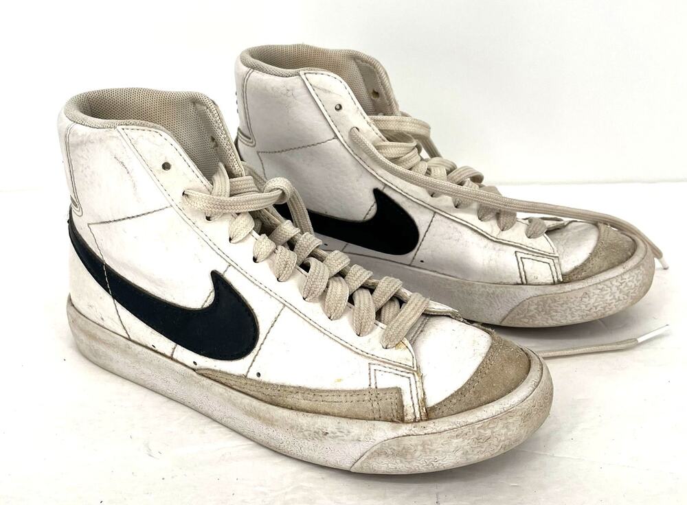Nike Blazer Mid 77 White Black High Top Sneakers Shoes Youth 4Y Womens 5.5